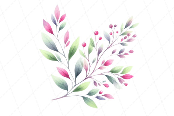 Download Watercolor Leaves and Floral - Flora Collection