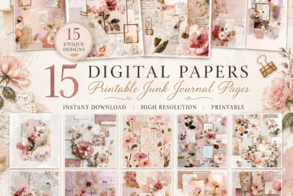 Download Shabby Chic Floral Junk Journal - Flora Collection