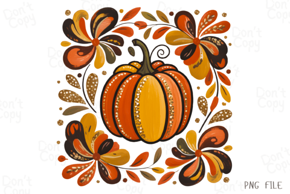 Download Boho Fall Pumpkin, Floral Pumpkin PNG - Flora Collection