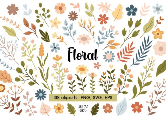 Download Boho Floral Clipart, Flower Svg Png - Flora Collection