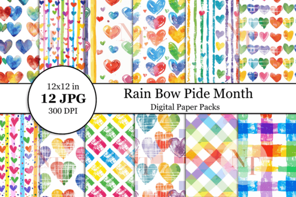 Download Rainbow Pride Month Digital Paper - Pride Collection