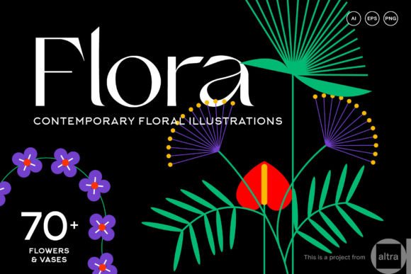 Download Flora - Flower Vector Illustrations - Premium Resources