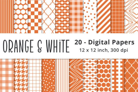 Download Seamless Orange Digital Scrapbook Paper - Orange Collection