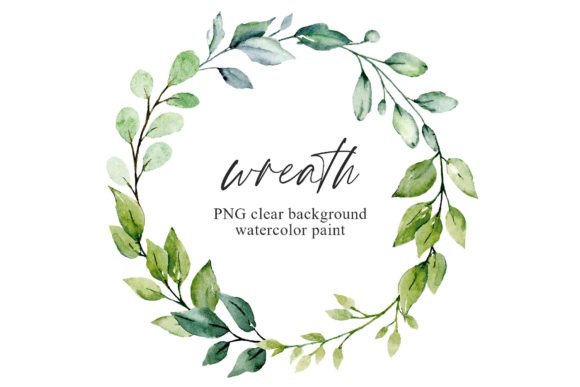Download Watercolor Leaves Wreath, Floral Clipart - Flora Collection
