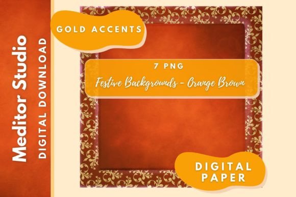 Download Velvet Paper Gold Accent - Orange Brown - Orange Collection