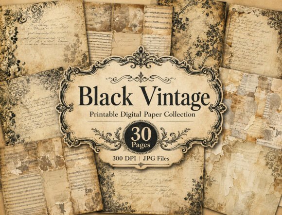 Download Vintage Floral Grunge Papers - Flora Collection