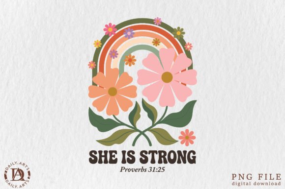 Download Retro Rainbow Floral Christian Png - Flora Collection