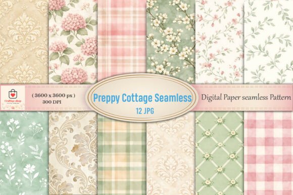 Download Cottagecore Floral Digital Paper Bundle - Flora Collection