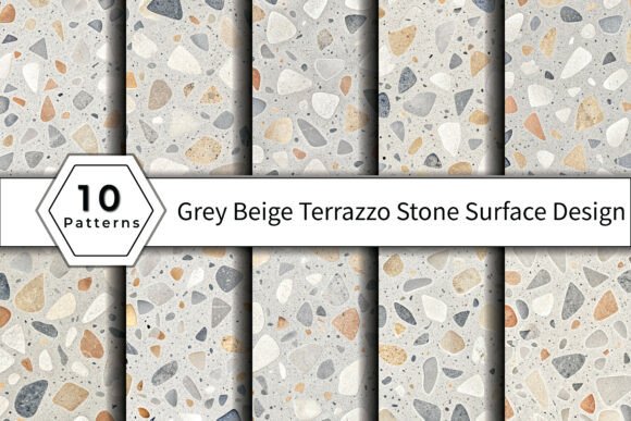 Download Grey Beige Terrazzo Stone Surface Design - Design Collection