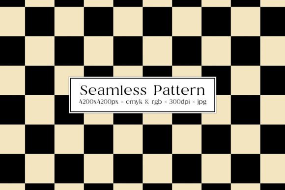 Download Black &amp; Cream Checkered Seamless Pattern - Cream Collection