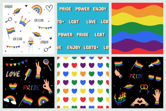 Download Lgbt Pride Month Seamless Pattern Design - Pride Collection