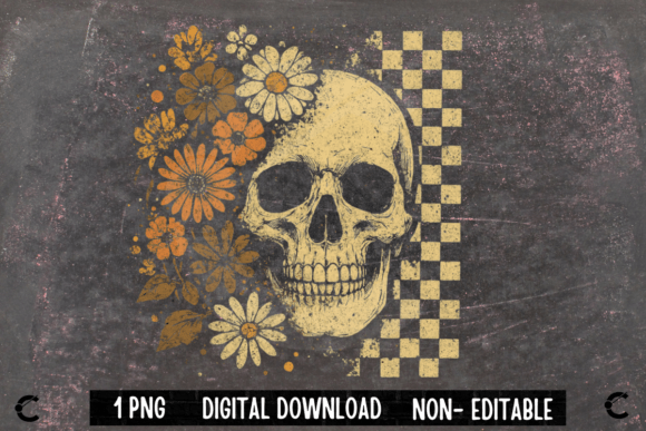 Download Retro Vintage Floral Skull Halloween - Flora Collection