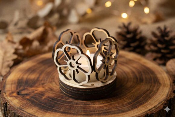 Download Floral Candle Center Piece - Flora Collection