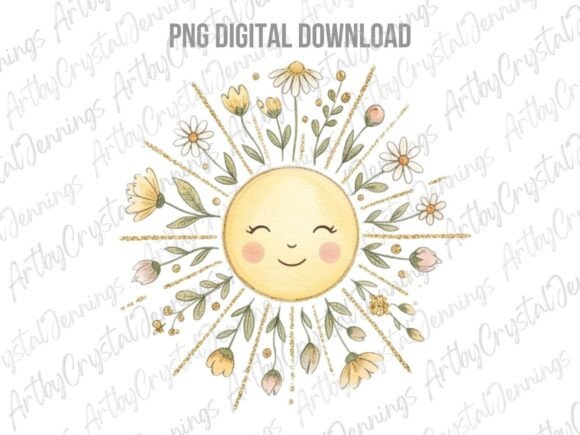 Download Boho Floral Sun Sublimation PNG - Flora Collection