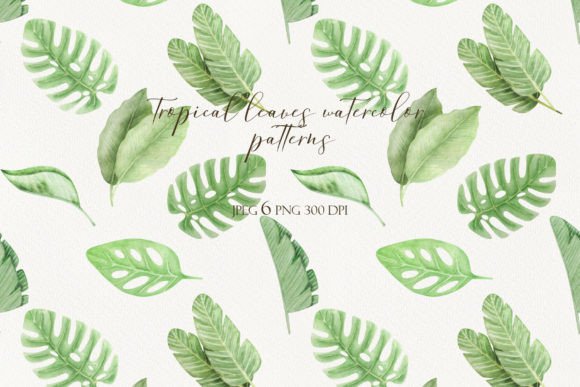 Download Tropical Leaves Watercolor Patterns - Watercolor patterns Collection