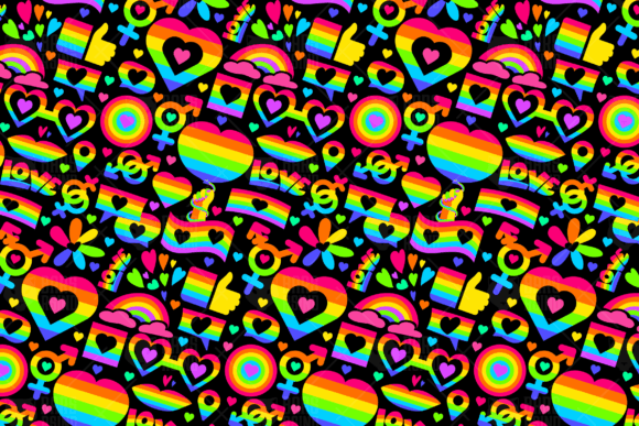 Download Neon Pride Pattern - Pride Collection