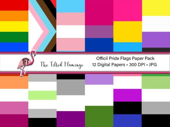 Download Official Pride Color Flags Digital Paper - Pride Collection