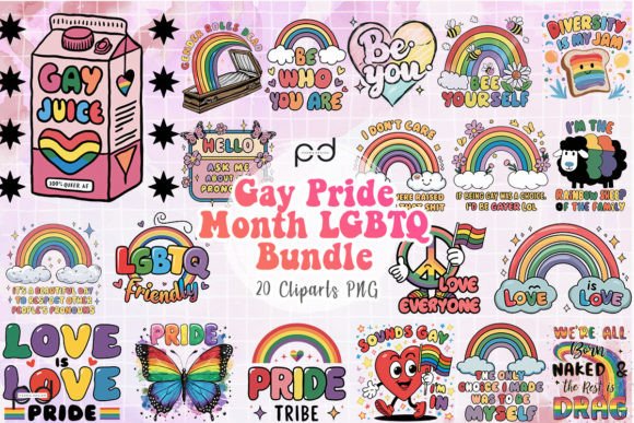 Download Gay Pride Month LGBTQ Bundle Clipart PNG - Pride Collection