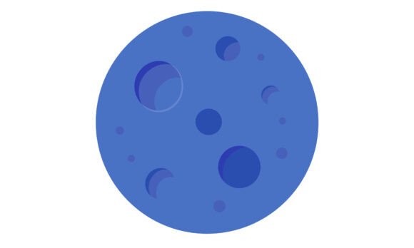 Download Blue Planet with Cratered Surface Design - Design Collection