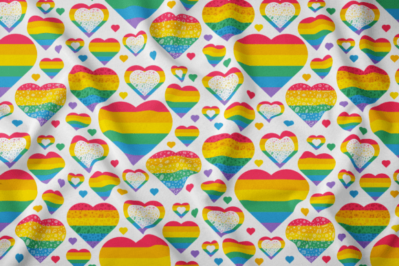 Download Pride Hearts Seamless Pattern - Pride Collection