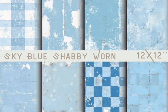 Download Sky Blue Shabby Worn Backdrop - Sky blue Collection