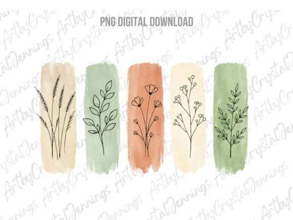 Download Floral Boho Paint Brushstroke ONG - Flora Collection