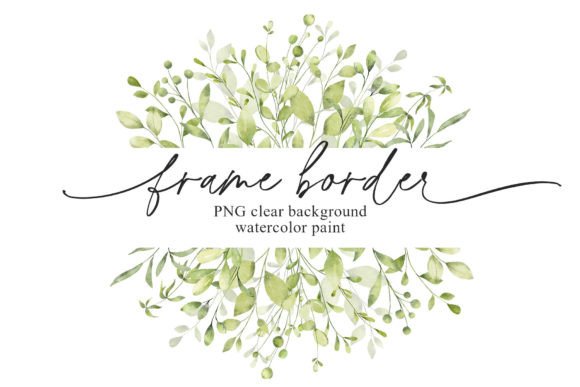 Download Watercolor Leaves Border, Floral Clipart - Flora Collection