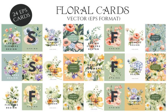 Download Floral Greeting Cards Templates - Flora Collection