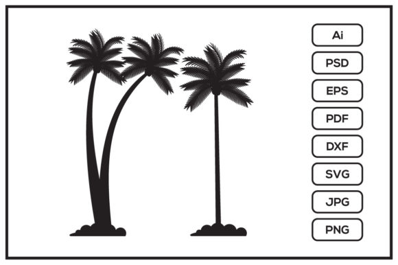 Download Silhouette Coconut Trees Design - Design Collection