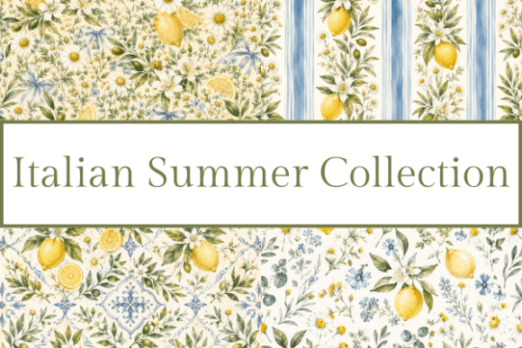 Download Italian Summer Lemon Floral Bundle - Flora Collection