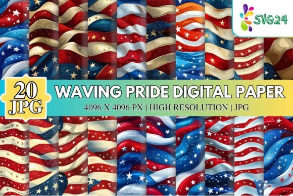 Download Waving Pride Flag Digital Paper Pack - Pride Collection